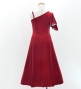 Kids Custom One Shoulder Flare sleeve Long Dress / JCp95-pattern