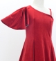 Kids Custom One Shoulder Flare sleeve Long Dress / JCp95-pattern