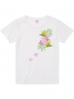 Hula Print T-shirt / Bird of Paradise & Plumeria / White / JT1516w