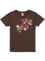 Hula Print T-shirt / Hibiscus & Tiare / Brown / JT790br