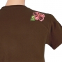 Hula Print T-shirt / Hibiscus & Tiare / Brown / JT790br