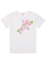 Hula Print T-shirt / Hibiscus & Tiare / White / JT790w