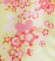 Japan Fabric Long Dress with Cherry Blossom Print / Shantung / Cream Yellow / JW001crye