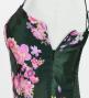 Japan Fabric Long Dress with Cherry Blossom Print / Shantung / Black / JW001bk