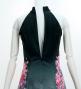 Japan Fabric Long Dress with Cherry Blossom Print / Velvet / Black / JW002bk