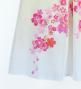 Japan Fabric Long Dress with Cherry Blossom Print / Velvet / Cream Yellow / JW002crye
