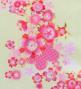 Japan Fabric Long Dress with Cherry Blossom Print / Velvet / Cream Yellow / JW002crye