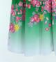 Japan Fabric Long Dress with Cherry Blossom Print / Velvet / Green / JW002gr