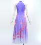 Japan Fabric Long Dress with Cherry Blossom Print / Velvet / Light Purple / JW002lpu