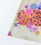 Japan Fabric Long Dress with Chrysanthemum & Plum Blossom & Cherry Blossom Print / Shantung / Beigu / JW003be