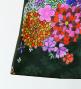 Japan Fabric Long Dress with Chrysanthemum & Plum Blossom & Cherry Blossom Print / Shantung / Black / JW003bk