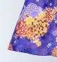 Japan Fabric Long Dress with Chrysanthemum & Plum Blossom & Cherry Blossom Print / Shantung / Purple / JW003pu
