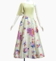 Japan Fabric One Shoulder Frill Sleeve Long Dress / Beige / JW004be