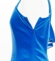 Japan Fabric One Shoulder Frill Sleeve Long Dress / Blue / JW004bl