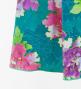 Japan Fabric Long Sleeve Dress with Peony Print / Turquoise Blue / JW007tbl