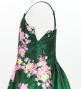 Kids Japan Fabric Long Dress with Cherry Blossom Print / Shantung / Green / JWp001gr