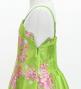 Kids Japan Fabric Long Dress with Cherry Blossom Print / Shantung / Light Green / JWp001lgr