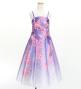 Kids Japan Fabric Long Dress with Cherry Blossom Print / Shantung / Light Purple / JWp001lpu
