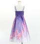 Kids Japan Fabric Long Dress with Cherry Blossom Print / Shantung / Light Purple / JWp001lpu