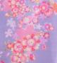 Kids Japan Fabric Long Dress with Cherry Blossom Print / Shantung / Light Purple / JWp001lpu
