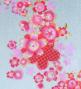 Kids Japan Fabric Long Dress with Cherry Blossom Print / Velvet / Black / JWp002bk