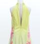 Kids Japan Fabric Long Dress with Cherry Blossom Print / Velvet / Cream Yellow / JWp002crye
