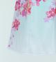 Kids Japan Fabric Long Dress with Cherry Blossom Print / Velvet / Light Blue / JWp002lbl