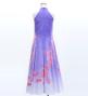 Kids Japan Fabric Long Dress with Cherry Blossom Print / Velvet / Light Purple / JWp002lpu