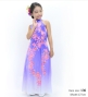 Kids Japan Fabric Long Dress with Cherry Blossom Print / Velvet / Light Purple / JWp002lpu