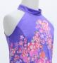 Kids Japan Fabric Long Dress with Cherry Blossom Print / Velvet / Light Purple / JWp002lpu