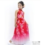 Kids Japan Fabric Long Dress with Cherry Blossom Print / Velvet / Red / JWp002rd