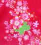 Kids Japan Fabric Long Dress with Cherry Blossom Print / Velvet / Red / JWp002rd