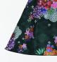 Kids Japan Fabric Long Dress with Chrysanthemum & Plum Blossom & Cherry Blossom Print / Shantung / Black / JWp003bk