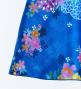 Kids Japan Fabric Long Dress with Chrysanthemum & Plum Blossom & Cherry Blossom Print / Shantung / Blue / JWp003bl