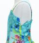 Kids Japan Fabric Long Dress with Chrysanthemum & Plum Blossom & Cherry Blossom Print / Shantung / Light Blue / JWp003lbl
