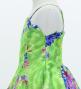 Kids Japan Fabric Long Dress with Chrysanthemum & Plum Blossom & Cherry Blossom Print / Shantung / Light Green / JWp003lgr