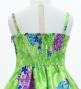 Kids Japan Fabric Long Dress with Chrysanthemum & Plum Blossom & Cherry Blossom Print / Shantung / Light Green / JWp003lgr