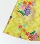 Kids Japan Fabric Long Dress with Chrysanthemum & Plum Blossom & Cherry Blossom Print / Shantung / Yellow / JWp003ye