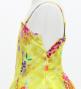 Kids Japan Fabric Long Dress with Chrysanthemum & Plum Blossom & Cherry Blossom Print / Shantung / Yellow / JWp003ye