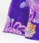Kids Japan Fabric One Shoulder Frill Sleeve Long Dress with Chrysanthemum Print / Purple / JWp005pu