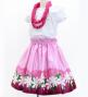 Hula Kids Shantung Pa'u Skirt with Tiare & Kahiko Print / Luxury Collection / Jp100pi