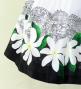 Hula Kids Shantung Pa'u Skirt with Tiare & Kahiko Print / Luxury Collection / Jp100whbk