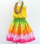 Hula Kids Shantung Pa'u Skirt with Lokelani Print / Luxury Collection / Jp102-4