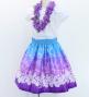 Hula Kids Shantung Pa'u Skirt with Lokelani Print / Luxury Collection / Jp102-8