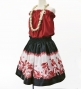 Hula Kids Shantung Pa'u Skirt with Hula Girl Print / Luxury Collection / Jp103bk