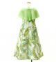 Hula Kids Cape Long Dress with Banana Leaf Print / Luxury Collection / BE & GR / Jp104begr