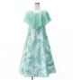 Hula Kids Cape Long Dress with Banana Leaf Print / Luxury Collection / Blue / Jp104bl
