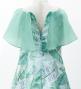 Hula Kids Cape Long Dress with Banana Leaf Print / Luxury Collection / Blue / Jp104bl