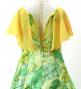 Hula Kids Cape Long Dress with Banana Leaf Print / Luxury Collection / CR & GR / Jp104crgr