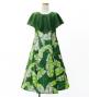 Hula Kids Cape Long Dress with Banana Leaf Print / Luxury Collection / Green / Jp104gr